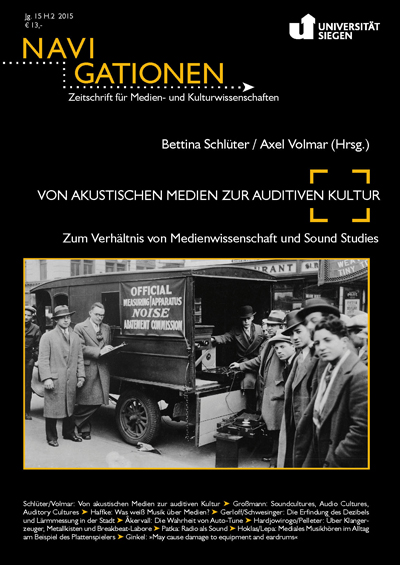 Publikation zur 1. AG-Tagung in der Zeitschrift Navigationen erschienen