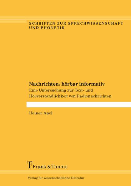 NEU: Heiner Apel: Nachrichten: hörbar informativ